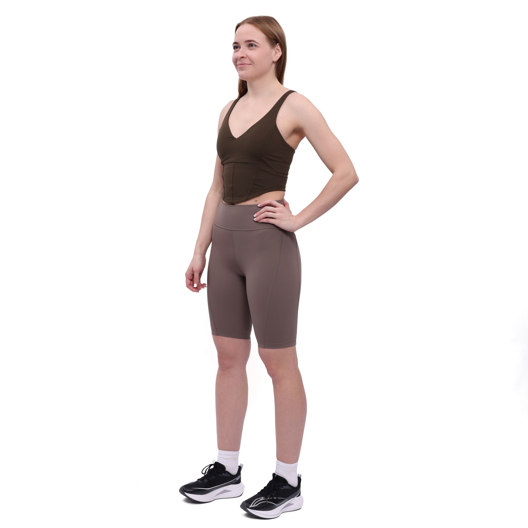 ANBV002-1 Велосипедки Yoga коричневый